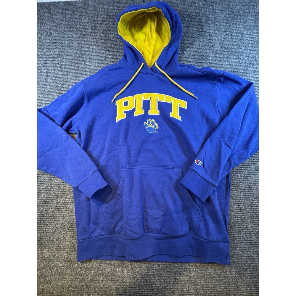 Champion‎ Pitt Panthers Hoodie Mens XLarge Blue Sweatshirt NCAA University